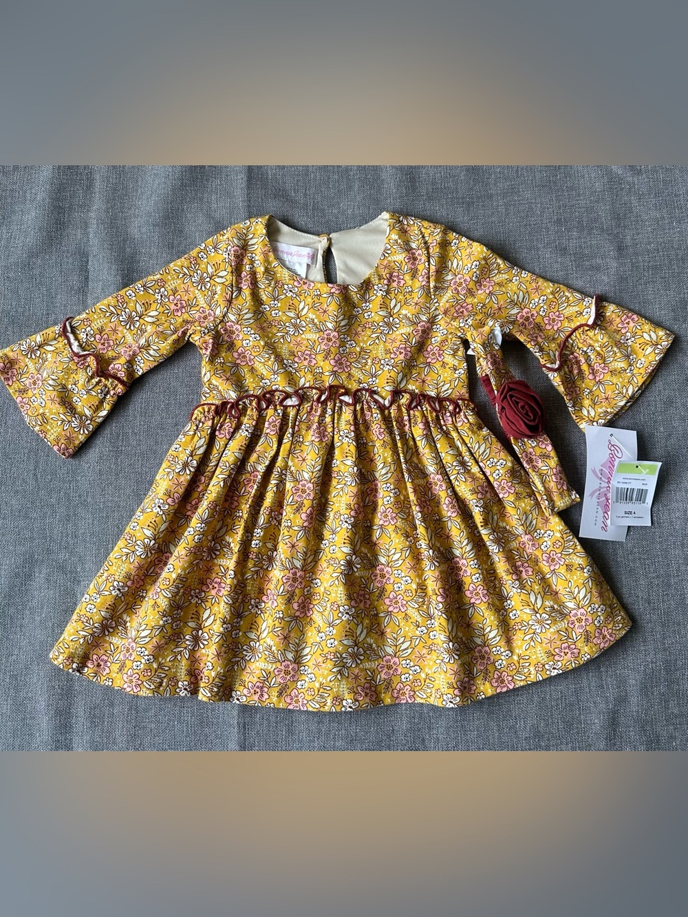New Girl’s Bonnie Jean Floral Boho Tunic Shirt & Headband